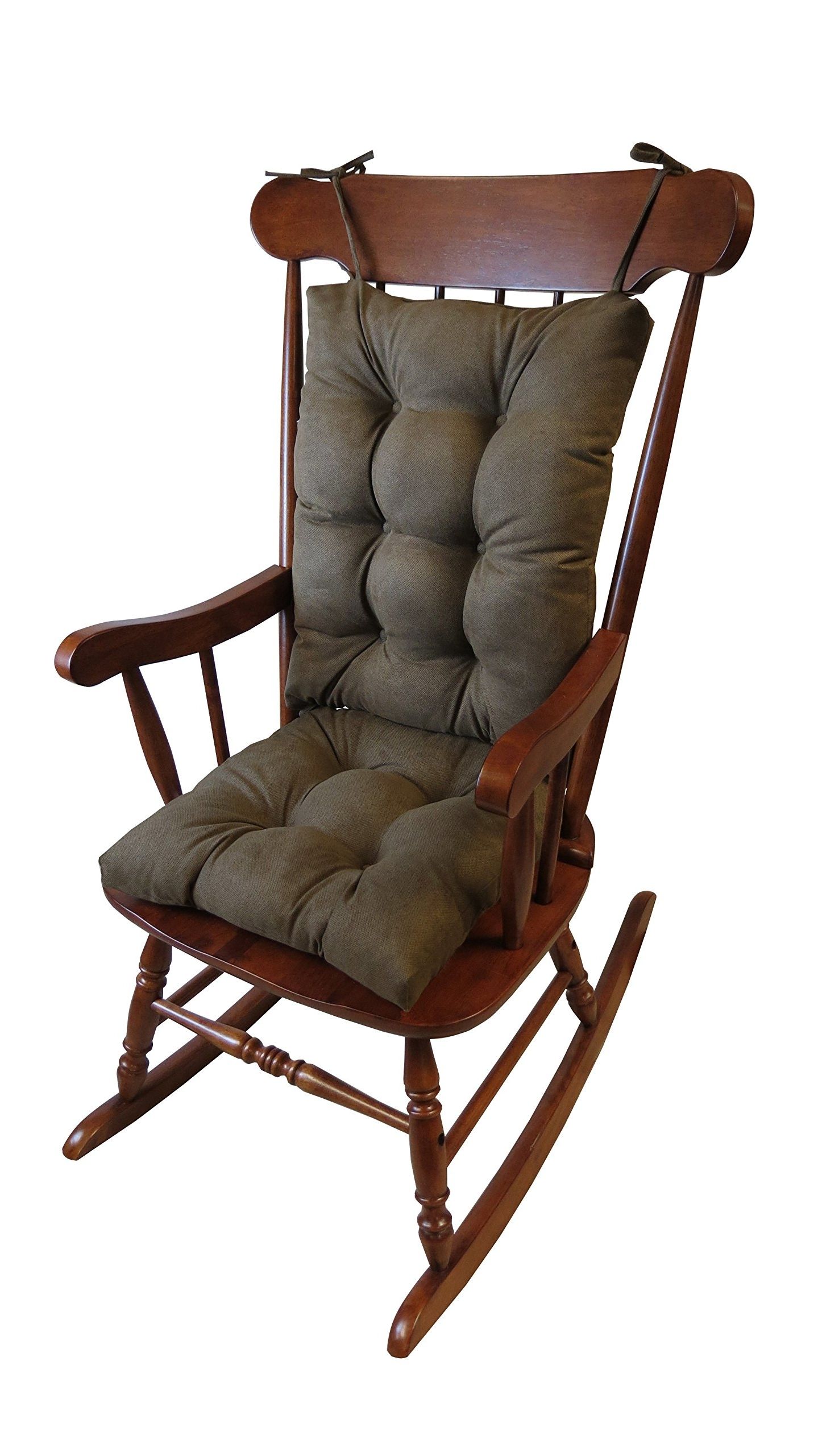 Current Rocking Chair Cushion Wooden Antique Seat Back Armchair Porch Living Intended For Xl Rocking Chairs (View 4 of 15)