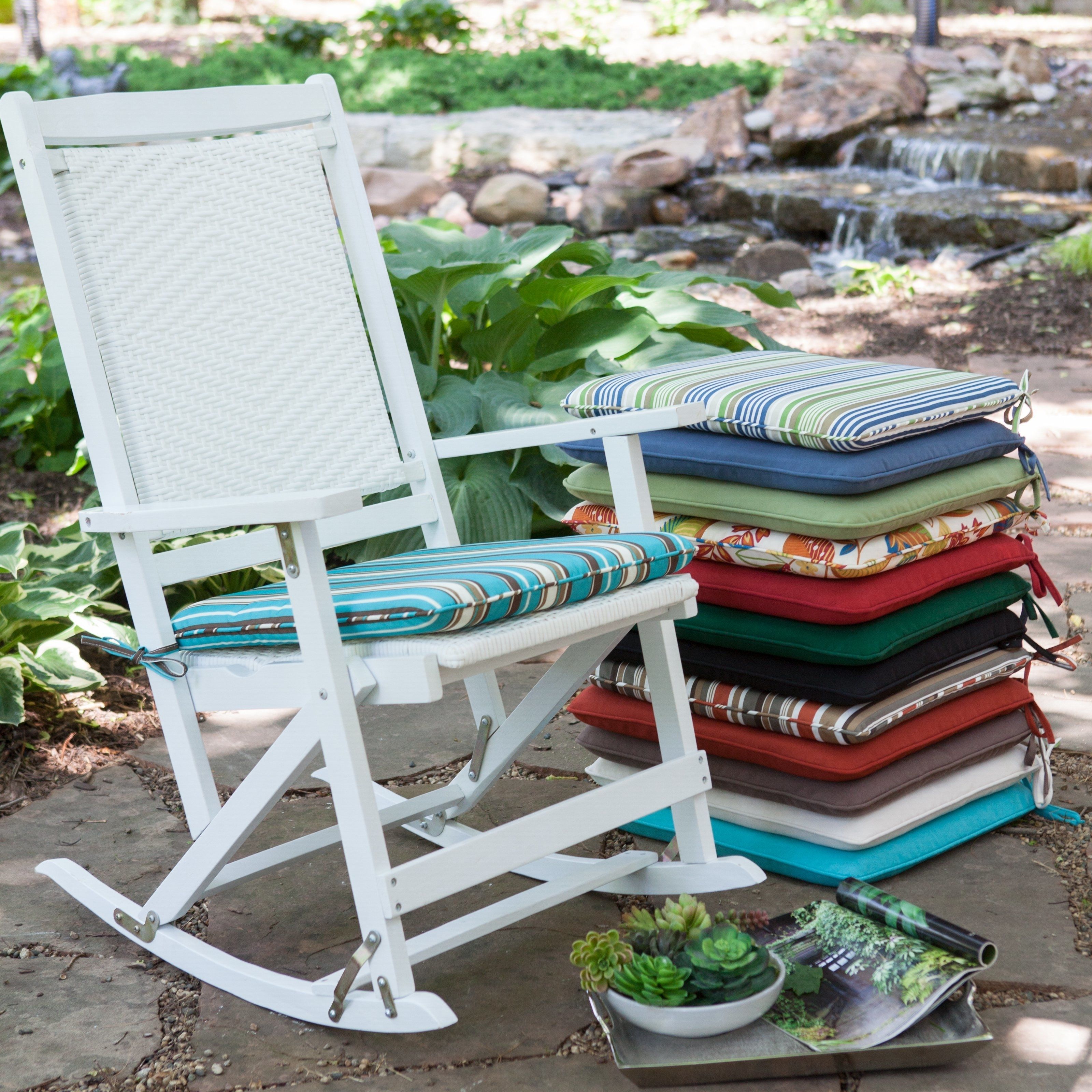 Decor Of Patio Chair Cushions Outdoor Patio Rocking Chair Cushions In Newest Patio Rocking Chairs With Cushions (View 7 of 15)