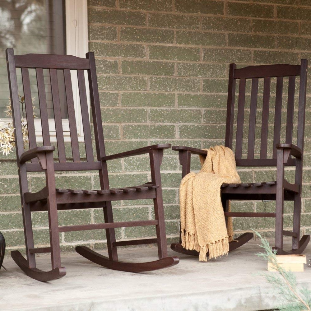 Featured Photo of 15 Collection of Brown Patio Rocking Chairs