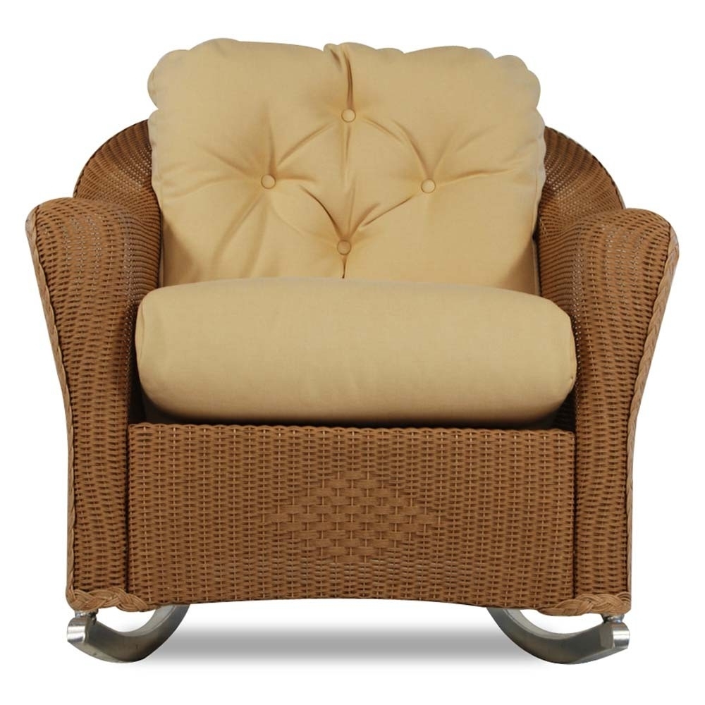 Favorite Wicker Rocking Chairs With Cushions Inside Lloyd Flanders Reflections Wicker Lounge Rocker – Special (View 15 of 15)