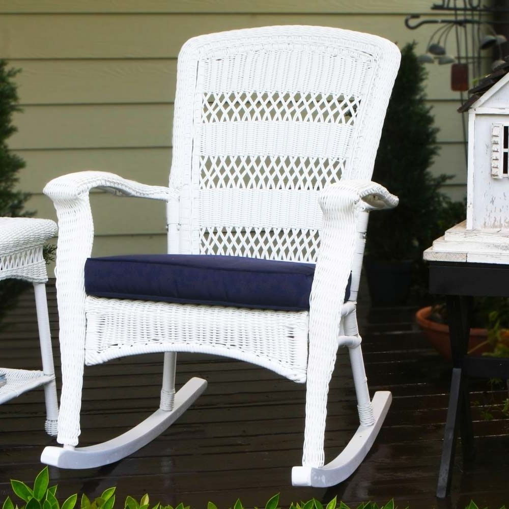 Inexpensive Patio Rocking Chairs Throughout Famous Outdoor Wicker Rocking Chairs – Wicker (View 1 of 15)