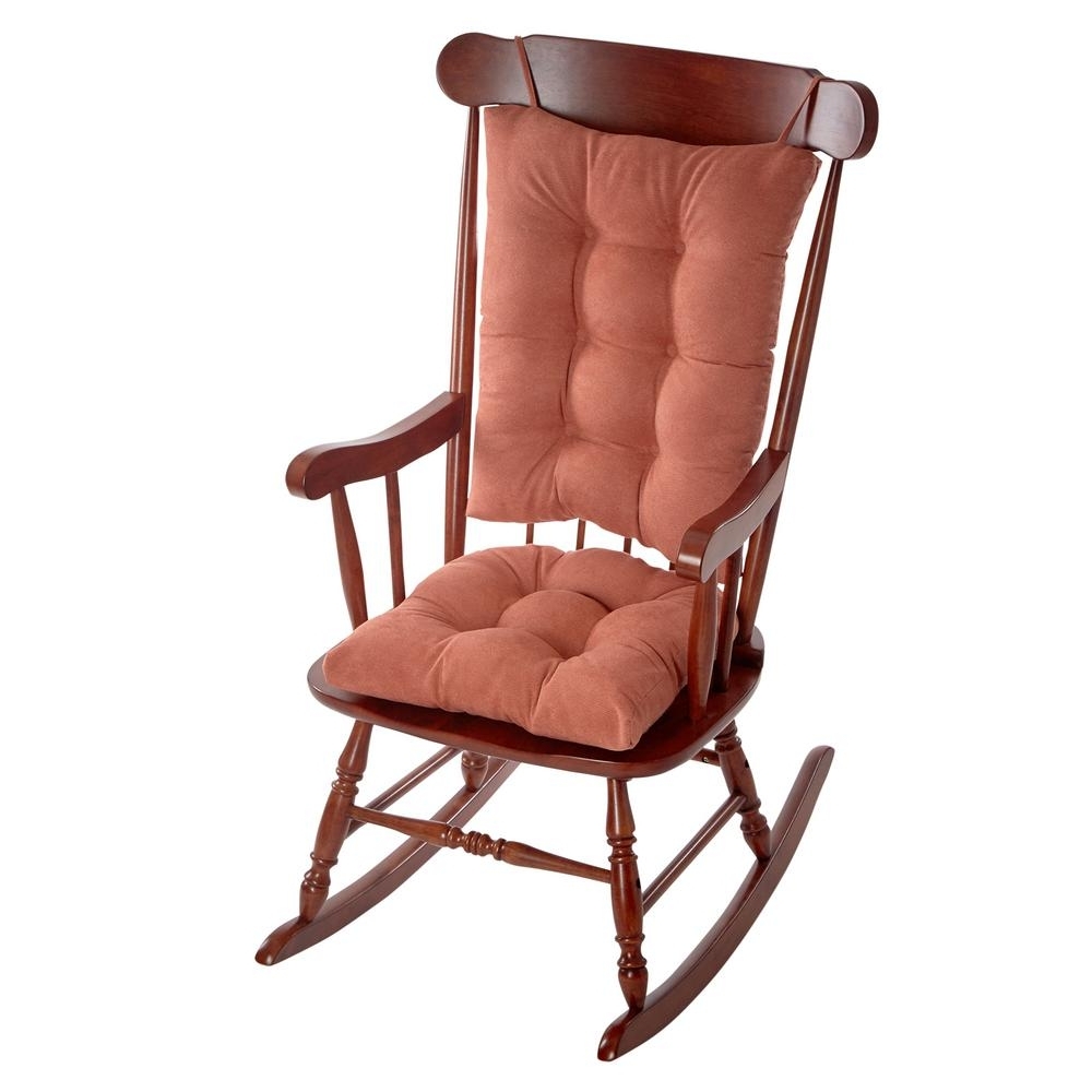 Klear Vu Gripper Twillo Clay Jumbo Rocking Chair Cushion Set Intended For Most Current Xl Rocking Chairs (Photo 3 of 15)