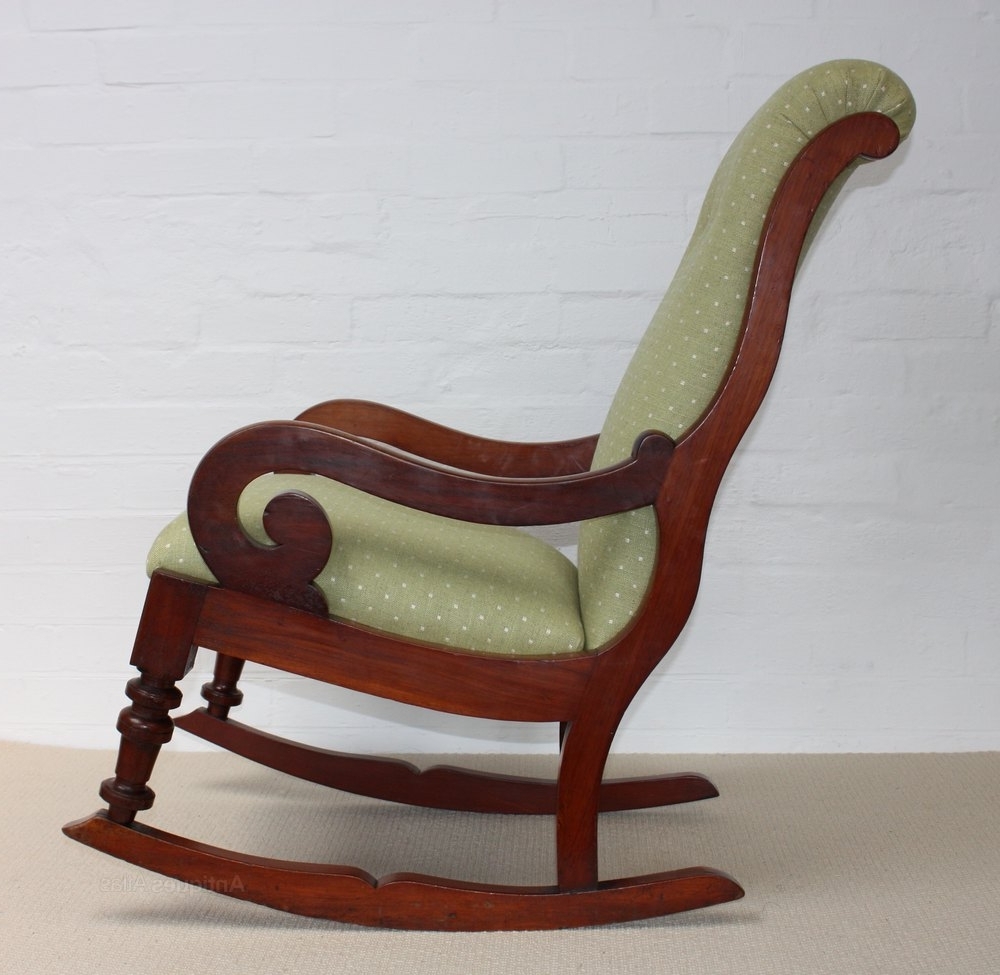 Latest Victorian Rocking Chairs Inside A Victorian Mahogany Rocking Chair – Antiques Atlas (Photo 14 of 15)