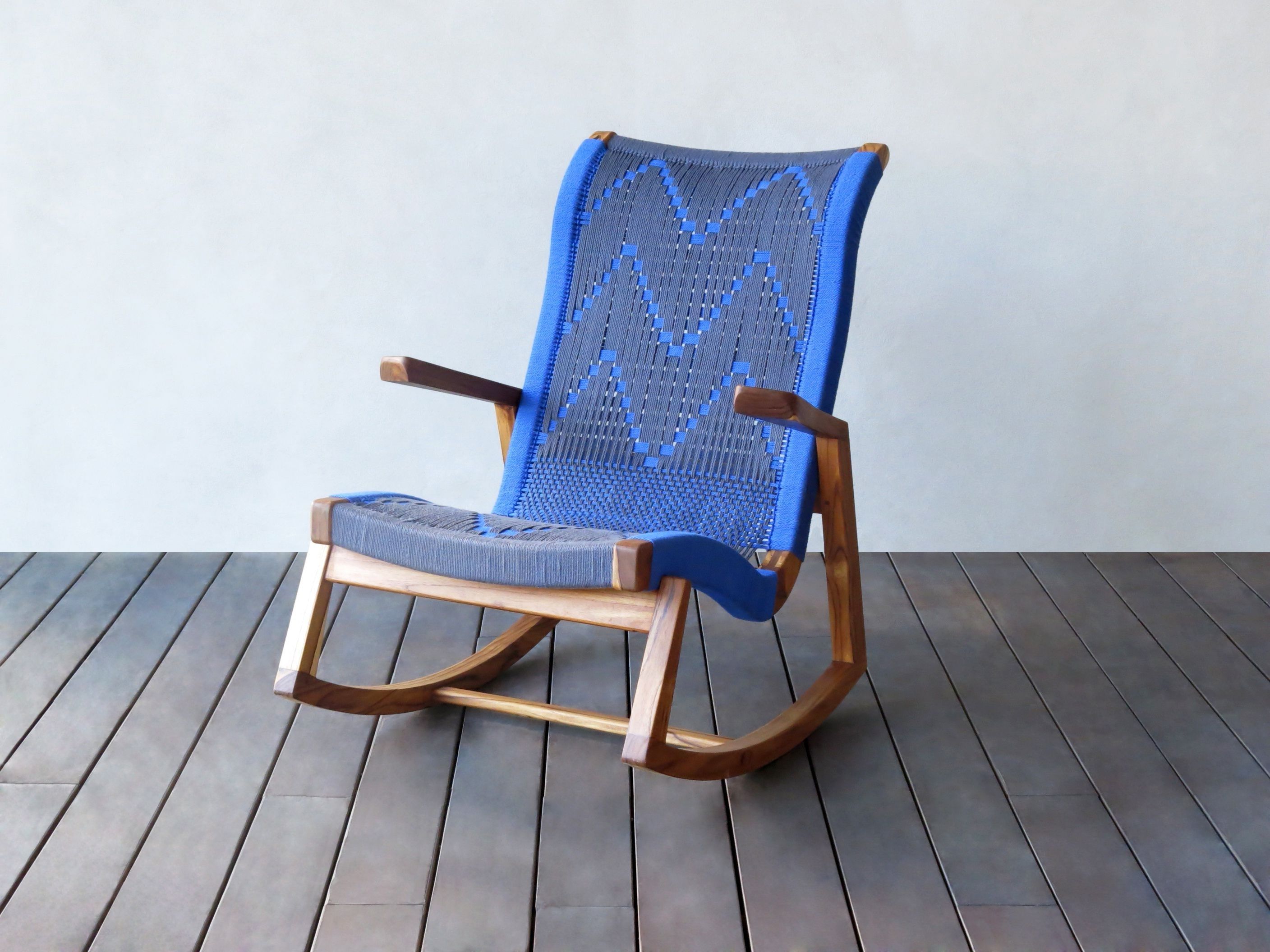 Most Popular Mid Century Modern Rocking Chair Teak Handwoven Pattern Lounge Ideas Pertaining To Rocking Chairs At Sam\'s Club (Photo 12 of 15)