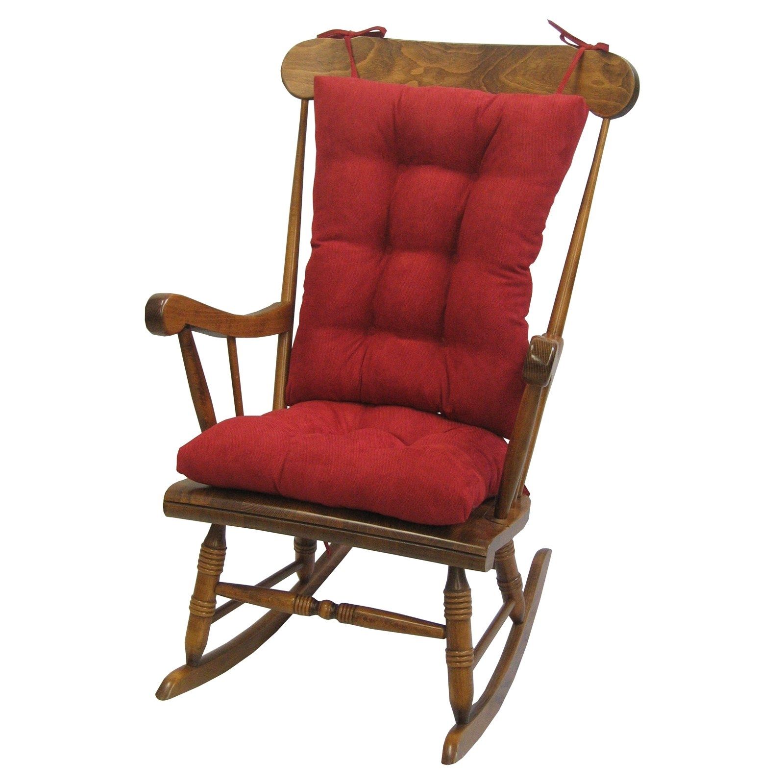 Most Recent Rocking Chairs With Cushions Inside Gripper Jumbo Rocking Chair Cushions, Nouveau – Walmart (Photo 3 of 15)