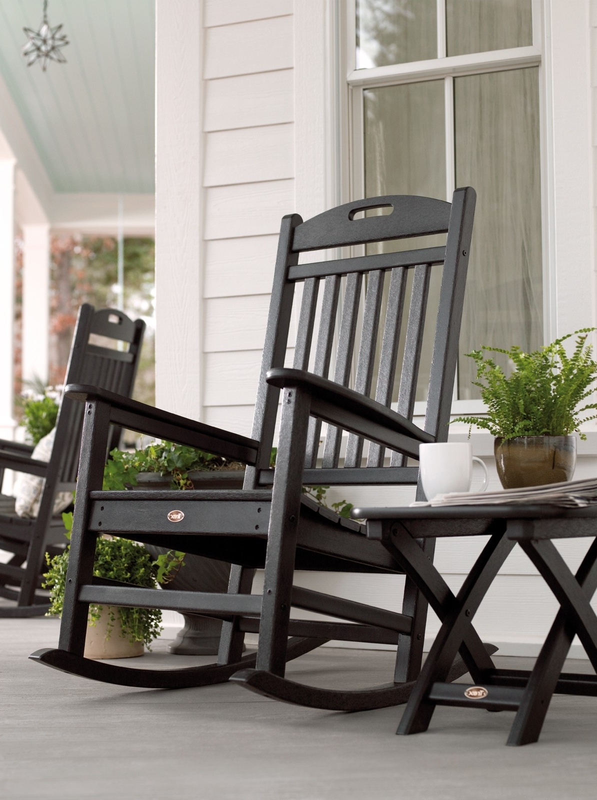 Featured Photo of 15 The Best Outdoor Rocking Chairs with Table