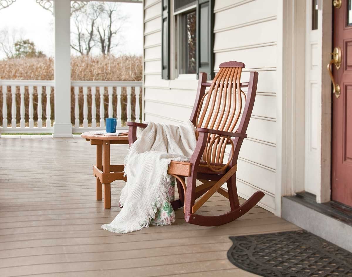 Porch Rocking Chair Ideas — Wilson Home Ideas : Vintage Porch With Trendy All Weather Patio Rocking Chairs (View 15 of 15)