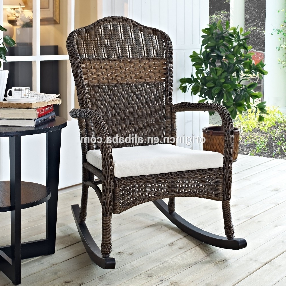 Preferred Rattan Outdoor Rocking Chairs Within Sophisticated Porch Outdoor Relaxing Ratan Wicker Furniture (Photo 10 of 15)