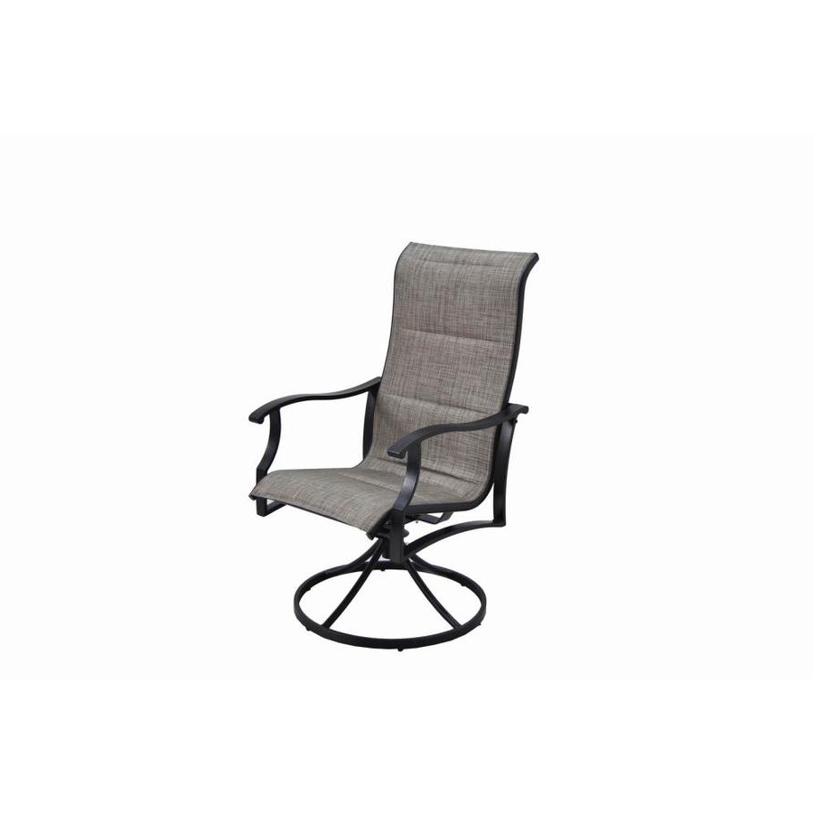 Recent Shop Garden Treasures Skytop 2 Count Black Steel Swivel Rocker Patio Throughout Patio Rocking Swivel Chairs (Photo 15 of 15)