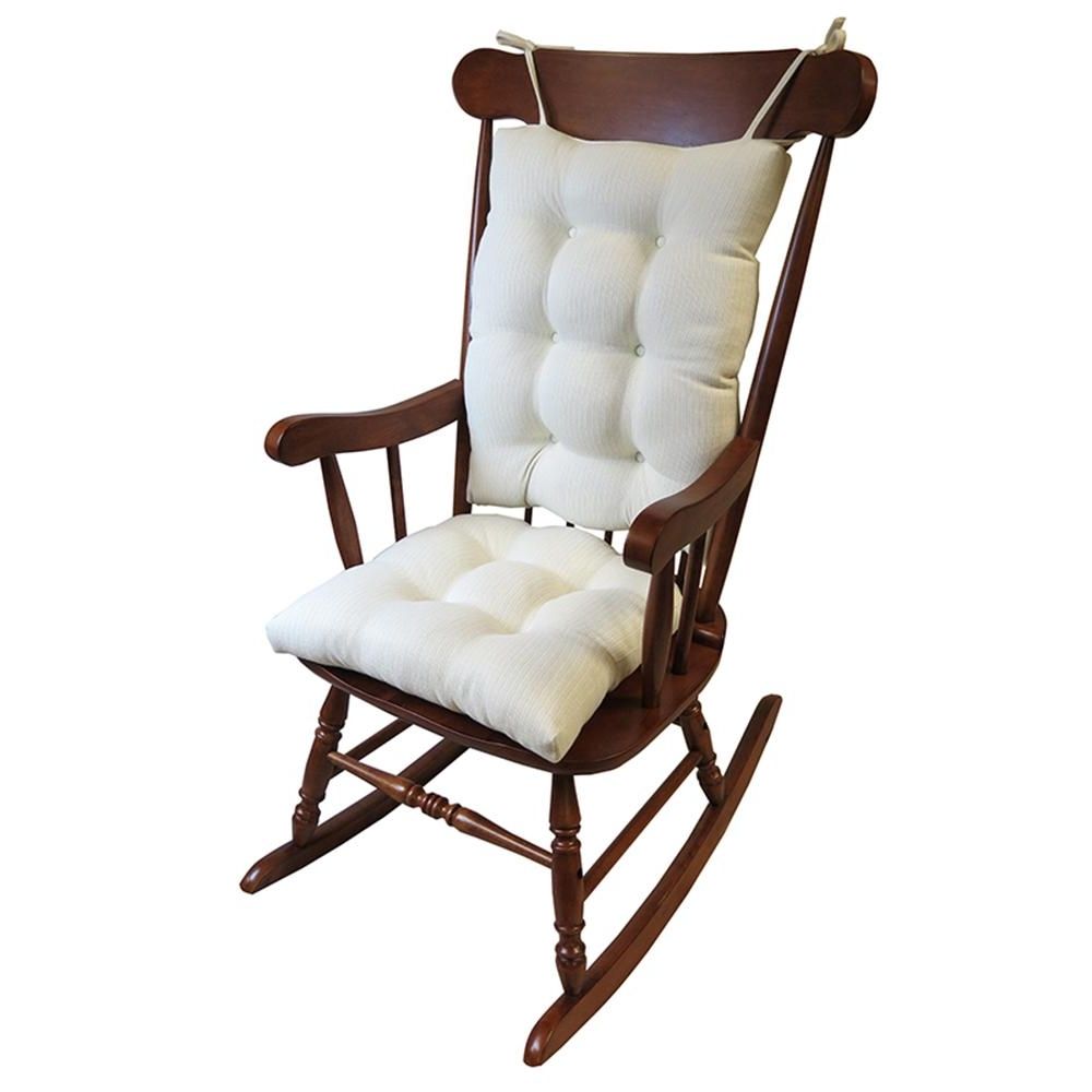 Recent Xl Rocking Chairs Intended For Gripper Omega Ivory Jumbo Rocking Chair Cushion Set 849307xl  (View 1 of 15)