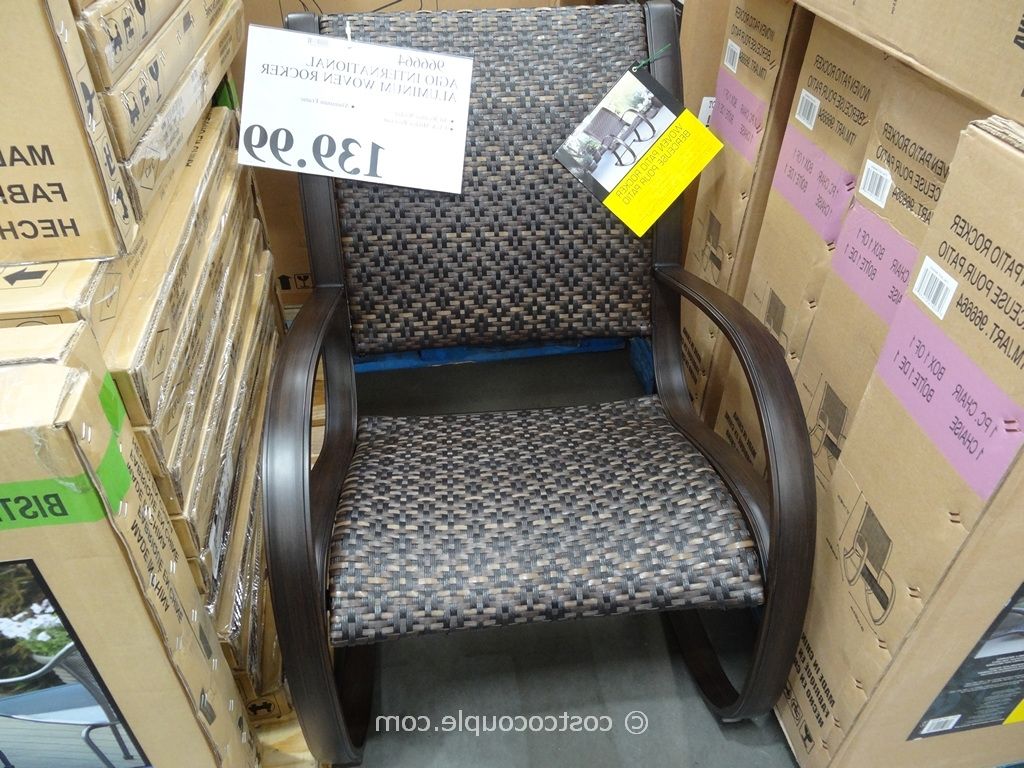 Rocking Chairs At Costco Regarding Widely Used Wonderful Patio Chairs Costco Agio International Aluminum Woven (View 4 of 15)