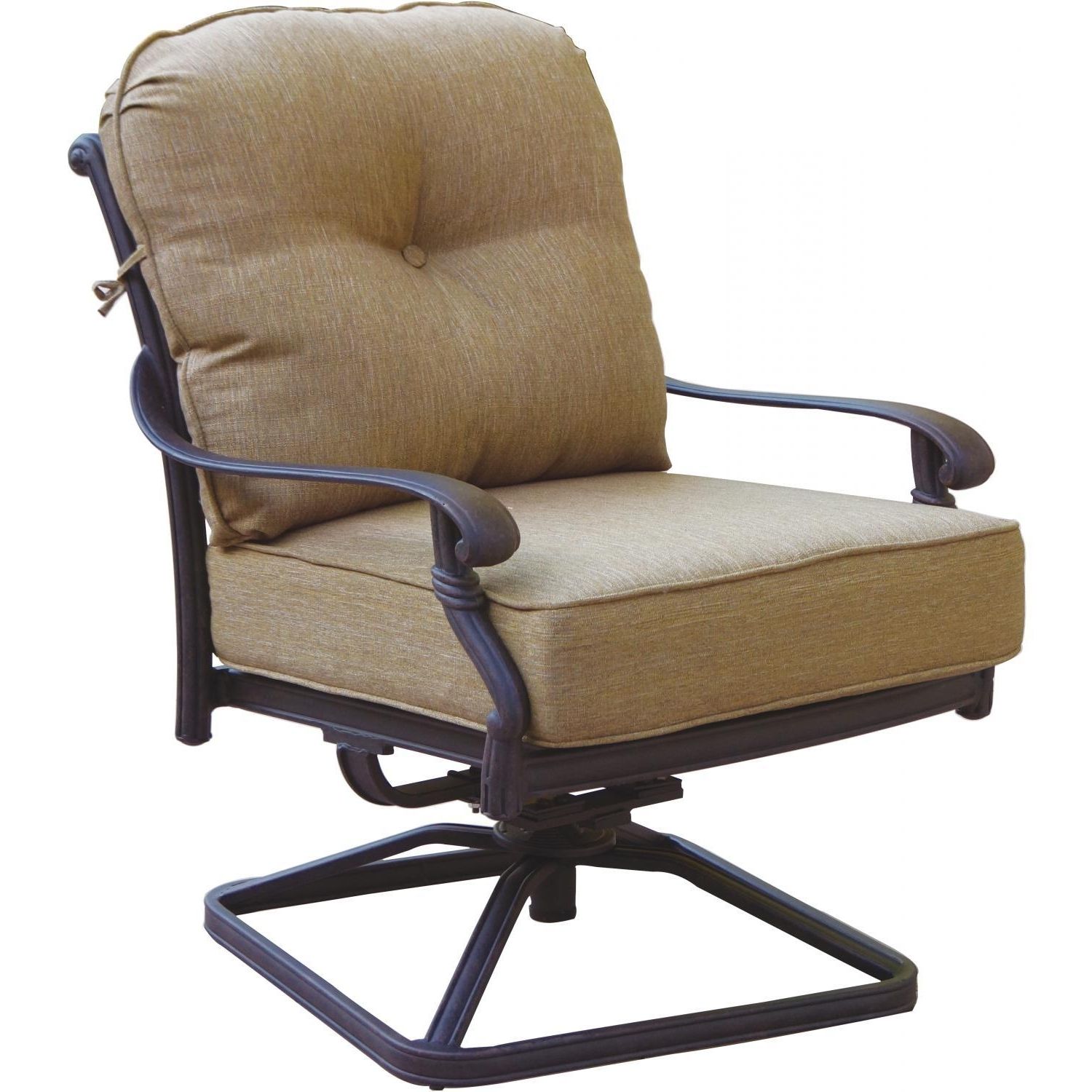 Well Known Darlee Santa Monica Cast Aluminum Patio Swivel Rocker Club Chair Throughout Patio Rocking Swivel Chairs (View 1 of 15)