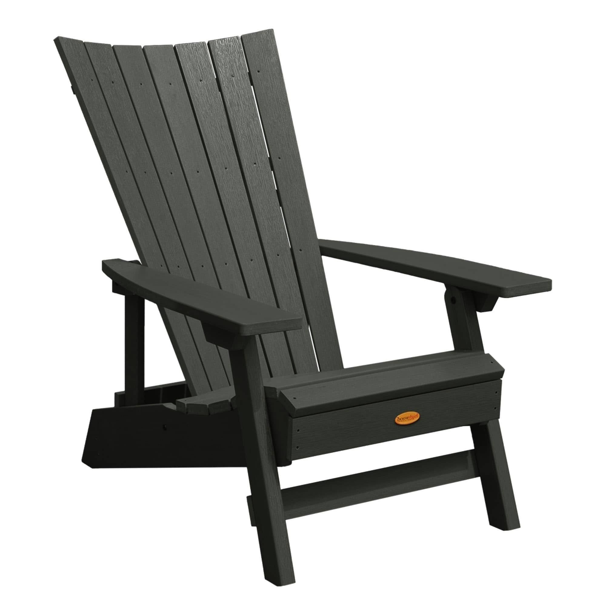 Well Known Highwood Manhattan Beach Adirondack Chair (black), Size Single With Manhattan Patio Grey Rocking Chairs (Photo 3 of 15)