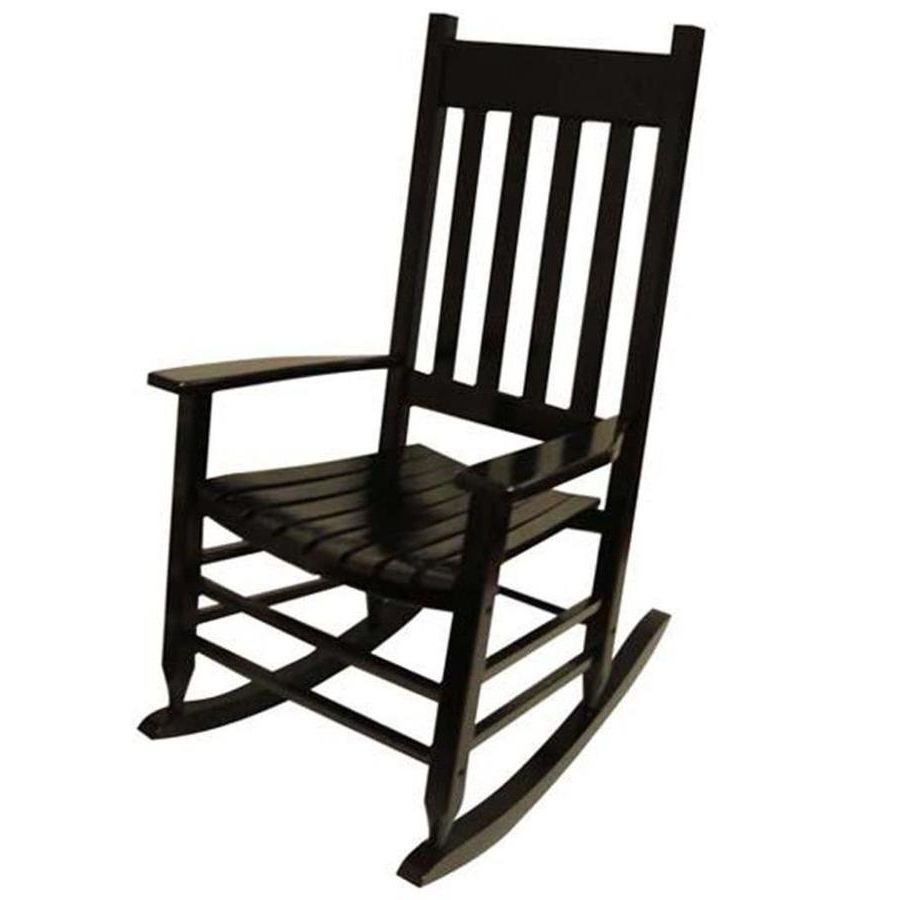 Well Known Shop Black Acacia Patio Rocking Chair At Metal Patio Rocking Chairs With Regard To Wrought Iron Patio Rocking Chairs (View 13 of 15)