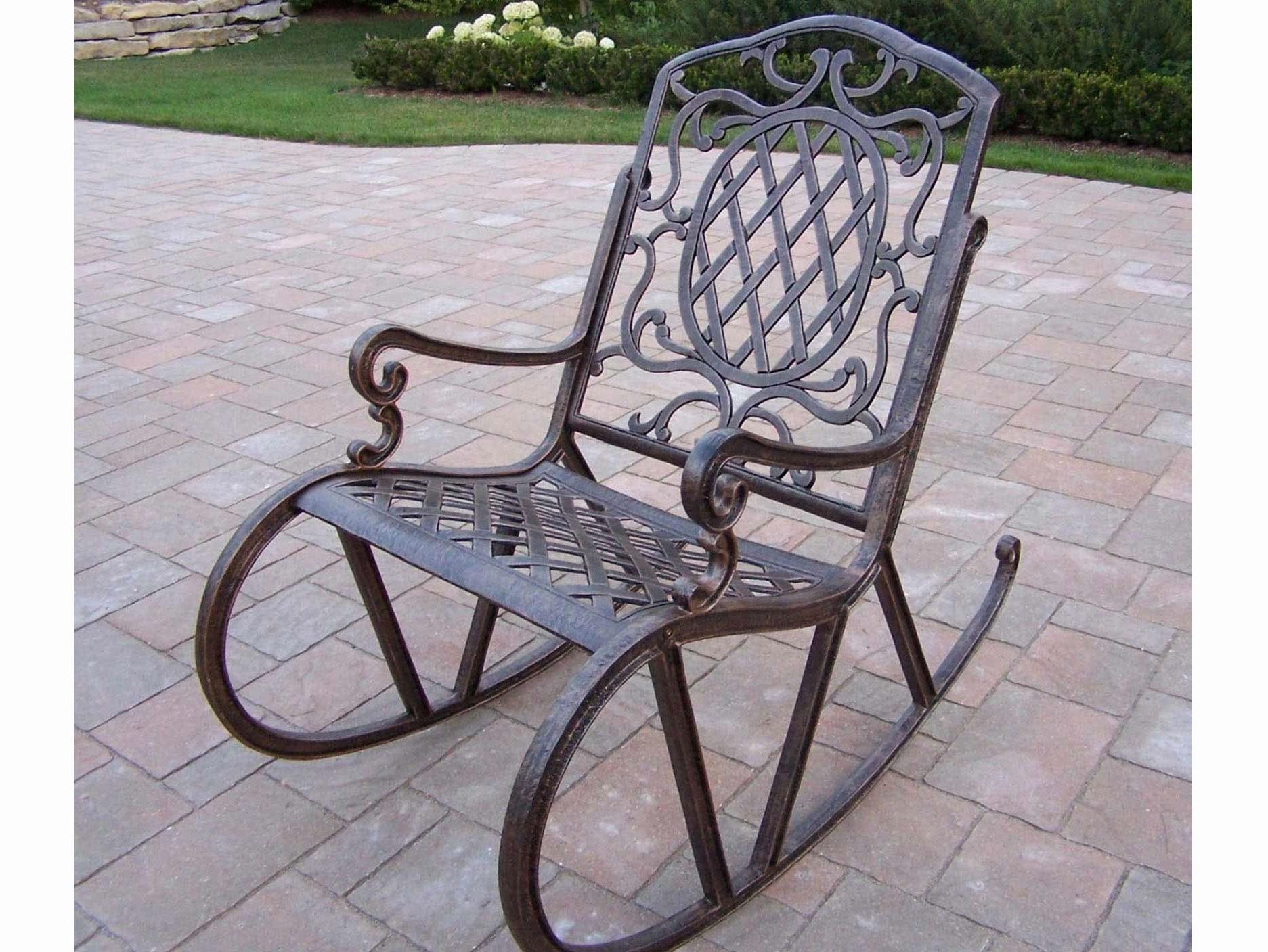 Wrought Iron Patio Rocking Chairs For Favorite Wrought Iron Patio Furniture Rocking Chairs Ideas Antique Vintage (View 2 of 15)