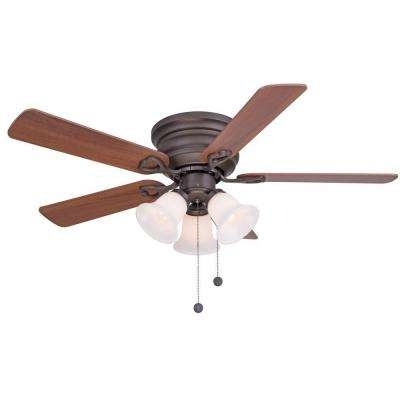 42 Outdoor Ceiling Fans With Light Kit Within Favorite Flush Mount – Ceiling Fans – Lighting – The Home Depot (Photo 1 of 15)