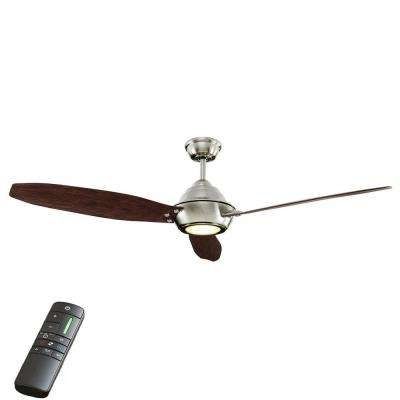 Best And Newest Brushed Nickel Outdoor Ceiling Fans Pertaining To 60 Or Greater – Nickel – Outdoor – Ceiling Fans – Lighting – The (View 6 of 15)