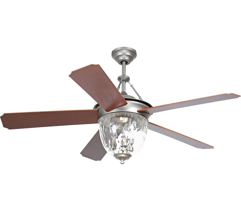 Best And Newest Ellington Outdoor Ceiling Fans With Ellington Cav52an5lk Cavalier 52 Inch Antique Nickel Ceiling Fan (Photo 3 of 15)