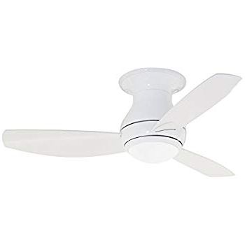 Current Hugger Outdoor Ceiling Fans With Lights Intended For Emerson Ceiling Fans Cf144ww, Curva Sky, Modern Low Profile Hugger (View 10 of 15)