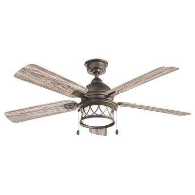 Current Outdoor Ceiling Fans For Coastal Areas Throughout Gray – Coastal – Outdoor – Ceiling Fans – Lighting – The Home Depot (View 5 of 15)