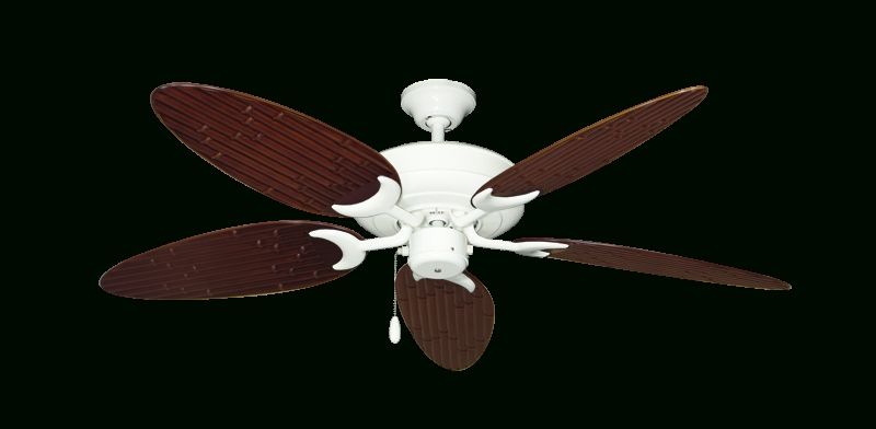 Current Outdoor Ceiling Fans With Bamboo Blades Within Raindance Ceiling Fan In Pure White With 52" Outdoor Bamboo Wine (View 3 of 15)