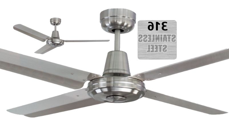 Famous Mercator Swift 316 Marine Grade Stainless Steel Coastal Outdoor Within Stainless Steel Outdoor Ceiling Fans (View 1 of 15)