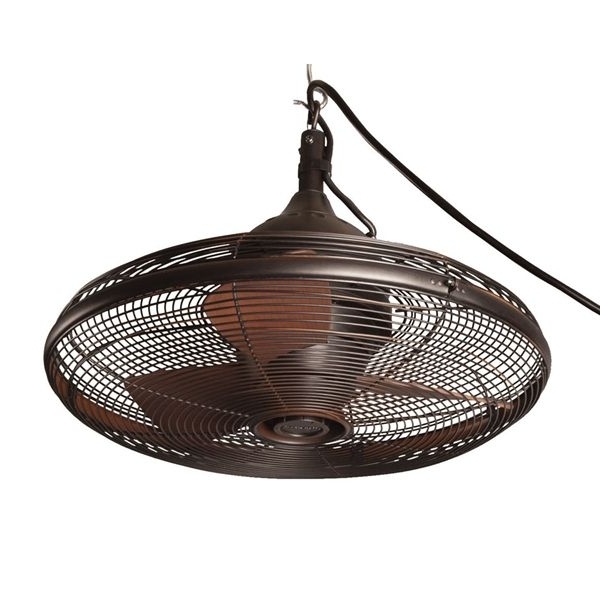 Fashionable Portable Outdoor Ceiling Fans For Shop Allen + Roth Valdosta 20 In Oil Rubbed Bronze Downrod Mount (View 3 of 15)