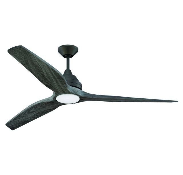 Grey Outdoor Ceiling Fans In Well Known Craftmade K11288 Limerick 60 Inch Espresso With Grey Wood Blades (View 7 of 15)