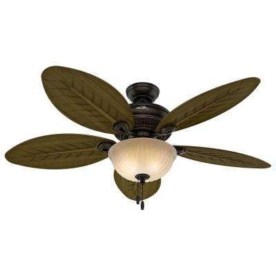 Hunter – Outdoor – Ceiling Fans – Lighting – The Home Depot Within 2018 Hunter Outdoor Ceiling Fans With Lights (View 14 of 15)