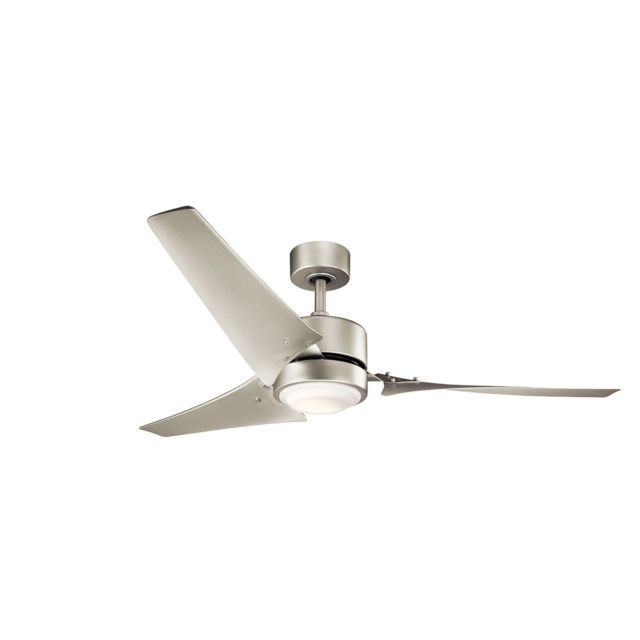 Kichler 310155ni Rana 60" Outdoor Ceiling Fan With Light In Brushed For Most Popular Brushed Nickel Outdoor Ceiling Fans (View 15 of 15)