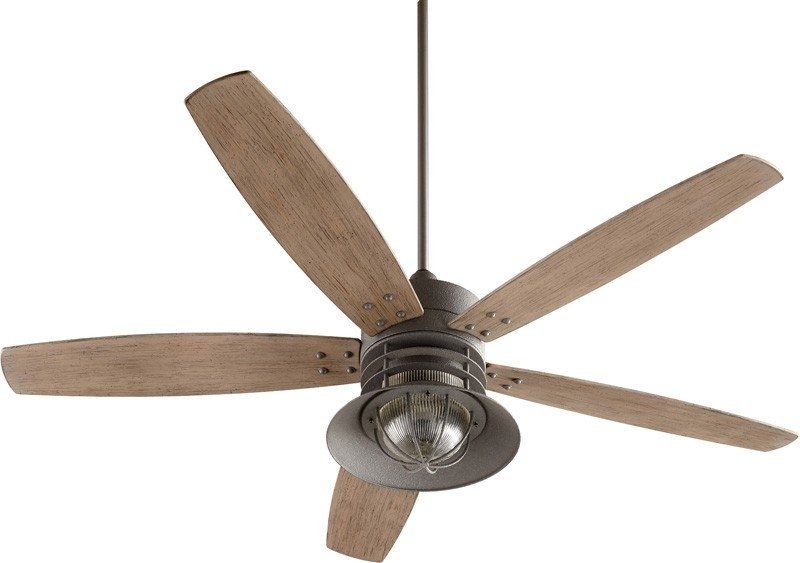 Latest Quorum 14605 17 Portico 60 Inch Zinc Ceiling Fan With Light In Quorum Outdoor Ceiling Fans (View 3 of 15)