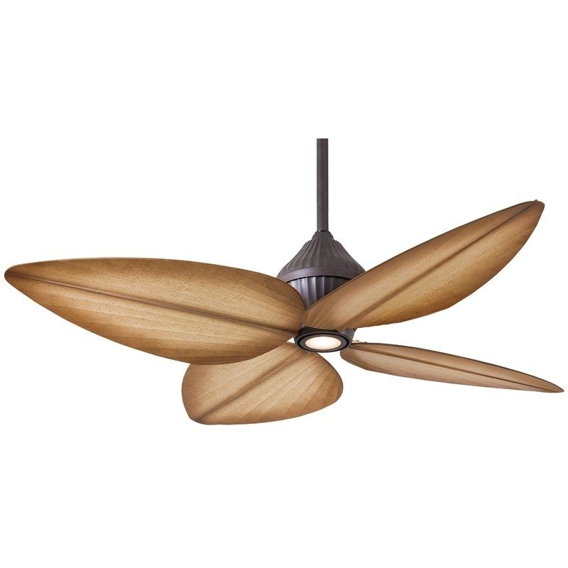 Latest Tropical Outdoor Ceiling Fans With Lights Pertaining To 52" Gauguin Tropical 4 Blade Outdoor Led Ceiling Fan & Reviews (View 1 of 15)
