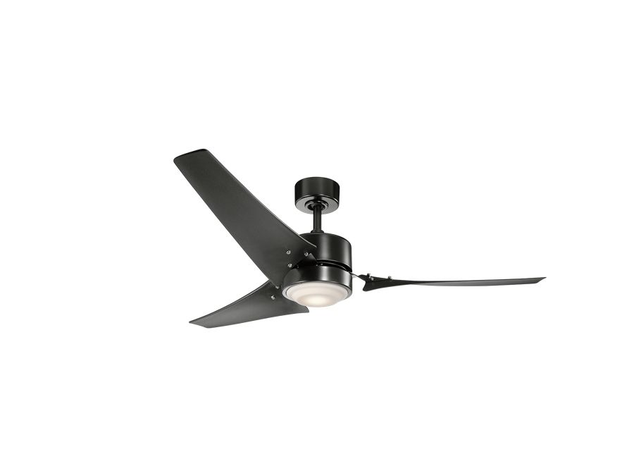 Most Current Outdoor Ceiling Fans At Kichler Pertaining To Kichler 60 Inch Rana Outdoor Ceiling Fan – Satin Black (View 12 of 22)