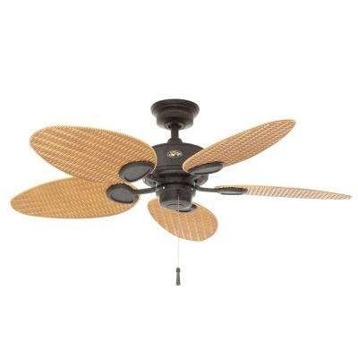Most Recent 5 Blades – Southwestern – Outdoor – Ceiling Fans Without Lights Regarding Outdoor Ceiling Fans With Palm Blades (View 11 of 15)