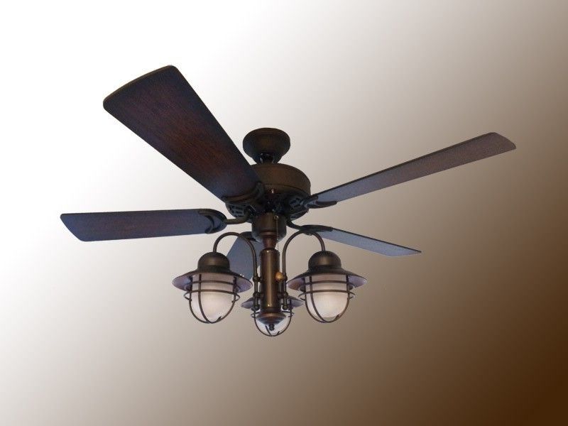 Most Recently Released 42" Indoor / Outdoor Nautical Ceiling Fan – Weathered Brick Finish In Nautical Outdoor Ceiling Fans With Lights (View 2 of 15)