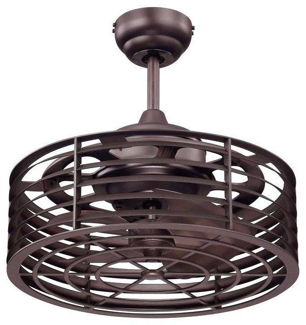 Outdoor Caged Ceiling Fans With Light With Regard To 2018 Caged Ceiling Fan Outdoor With Light Flush Mount (Photo 11 of 15)