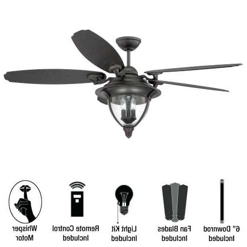 Outdoor Ceiling Fan Light Traditional Inch Indoor Outdoor Ceiling In Well Liked Outdoor Ceiling Fans With Lights And Remote Control (View 8 of 15)