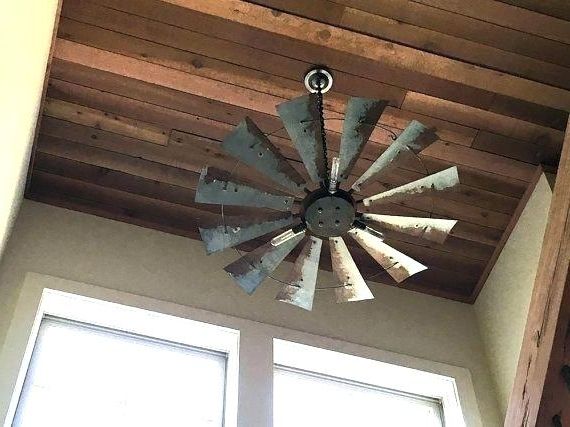 Outdoor Ceiling Fans Fan Without Light Image Of Rustic For Wet With Latest Outdoor Windmill Ceiling Fans With Light (View 15 of 15)