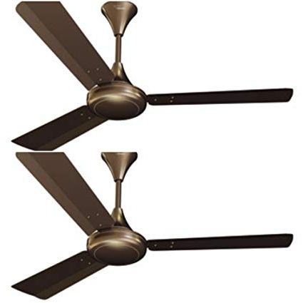 Outdoor Ceiling Fans With Guard For 2017 Buy V Guard 1200 Mm Sweep Glado 400 Ceiling Fan Brown With 3 Year (View 10 of 15)