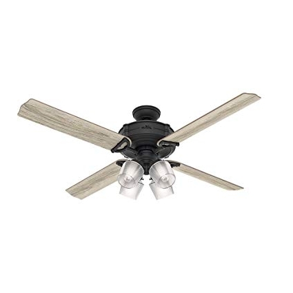 Outdoor Ceiling Fans With Led Globe For Most Recent Hunter 54179 Hunter Brunswick Four Wifi Ceiling Fan With Light With (Photo 14 of 15)