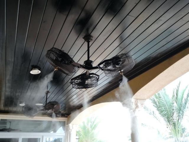 Outdoor Ceiling Fans With Misters Intended For Well Known Outdoor Ceiling Fans Waterproof The Misting Mist Cooling Fans Get A (View 4 of 15)