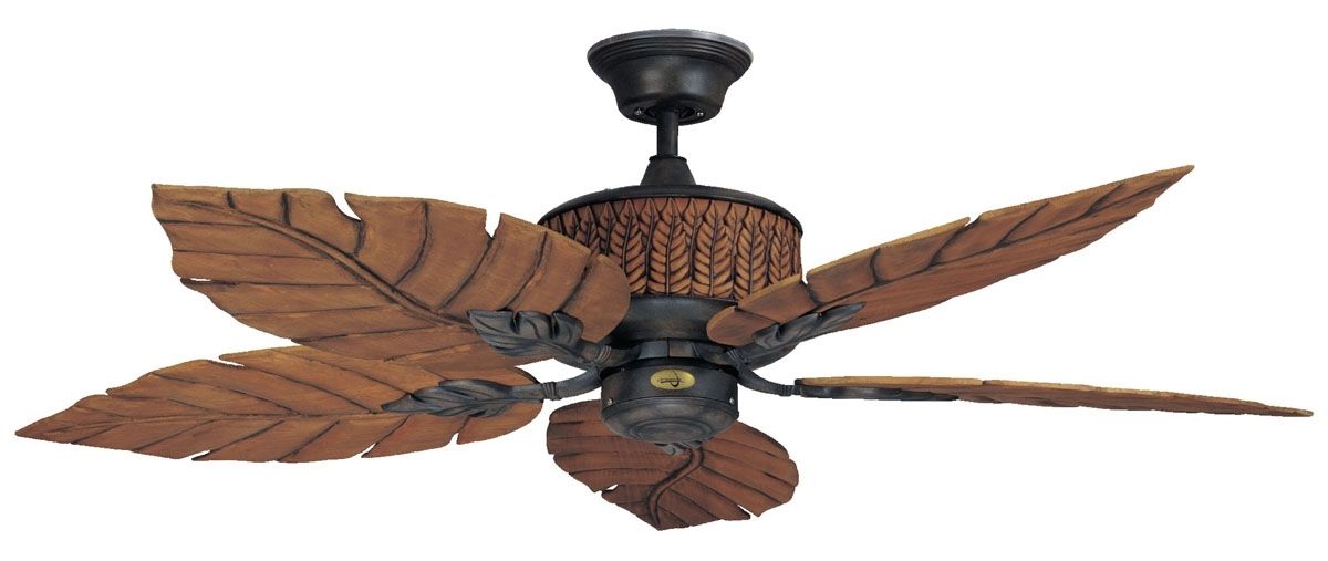 Outdoor Ceiling Fans With Palm Blades Within Most Recently Released Ceiling Fans Leaf Blades Tropical Fan Palm Attractive Throughout  (View 10 of 15)