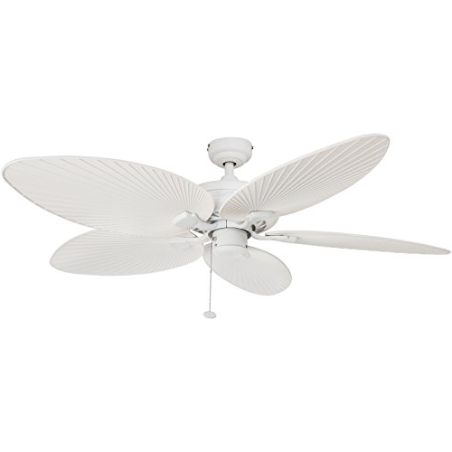 Popular Leaf Blades Outdoor Ceiling Fans With Honeywell Palm Island 52 Inch Tropical Ceiling Fan, Five Palm Leaf (View 7 of 15)