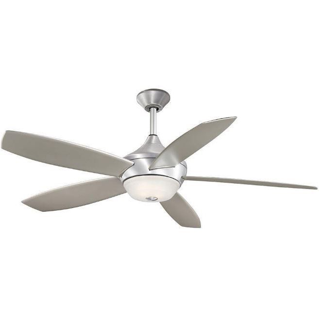 Recent 52 Inch Indoor/outdoor Brushed Aluminum Ceiling Fan W/ 5 Abs Curved Pertaining To Outdoor Ceiling Fans With Aluminum Blades (View 7 of 15)