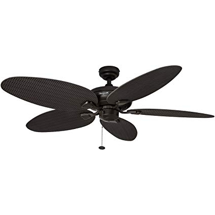 Wicker Outdoor Ceiling Fans For Most Up To Date Amazon: Honeywell Duvall 52 Inch Tropical Ceiling Fan With Five (Photo 1 of 15)