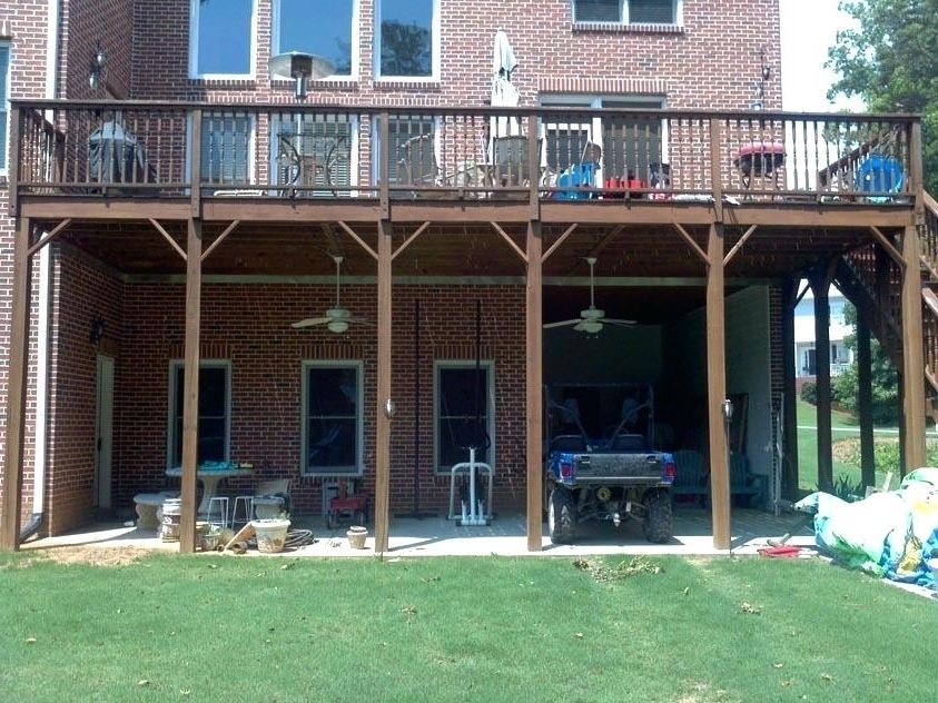 Widely Used Outdoor Ceiling Fans For Decks Within Outdoor Deck Fan Under Deck Ceiling Before And After Photos Before (View 15 of 15)