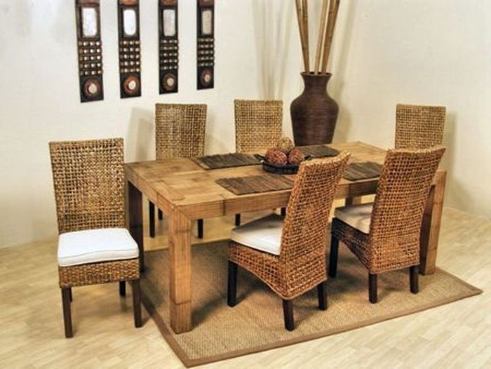 1. Pegasus Rectangle 79 Inch Dining Room Set From Hospitality Rattan With 2017 Rattan Dining Tables And Chairs (Photo 13 of 20)