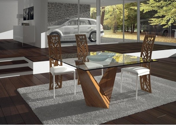 15 Shimmering Square Glass Dining Room Tables (View 10 of 20)