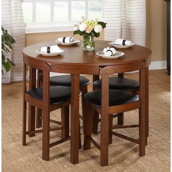 2018 Compact Dining Room Sets Throughout Shop Harrisburg 5 Piece Tobey Compact Round Dining Set – Free (View 3 of 20)