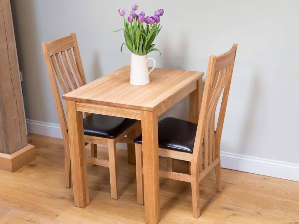 2018 Dining Tables With 2 Seater Throughout Small Solid Oak Dining Table (Photo 1 of 20)